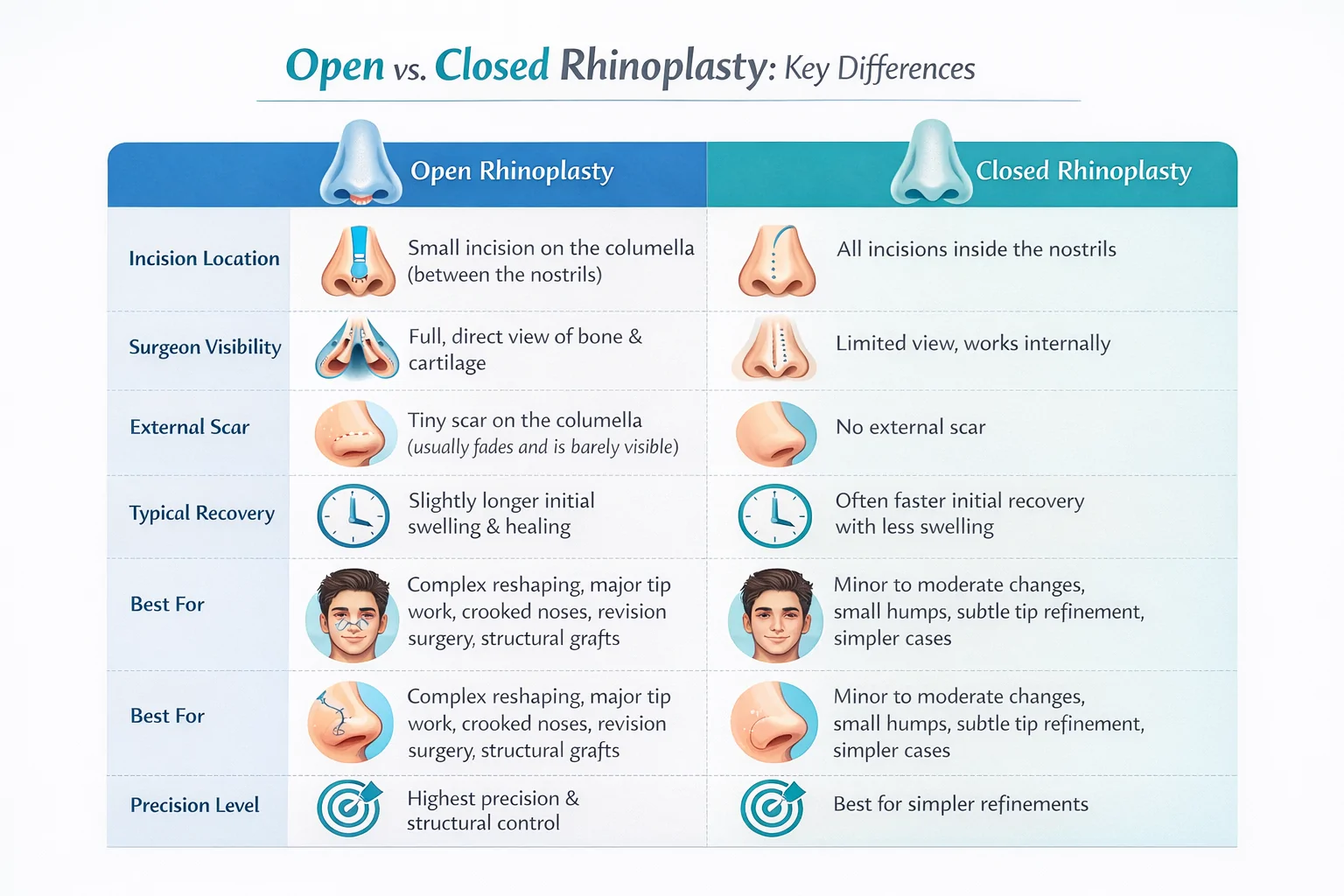 Open vs. Closed Rhinoplasty