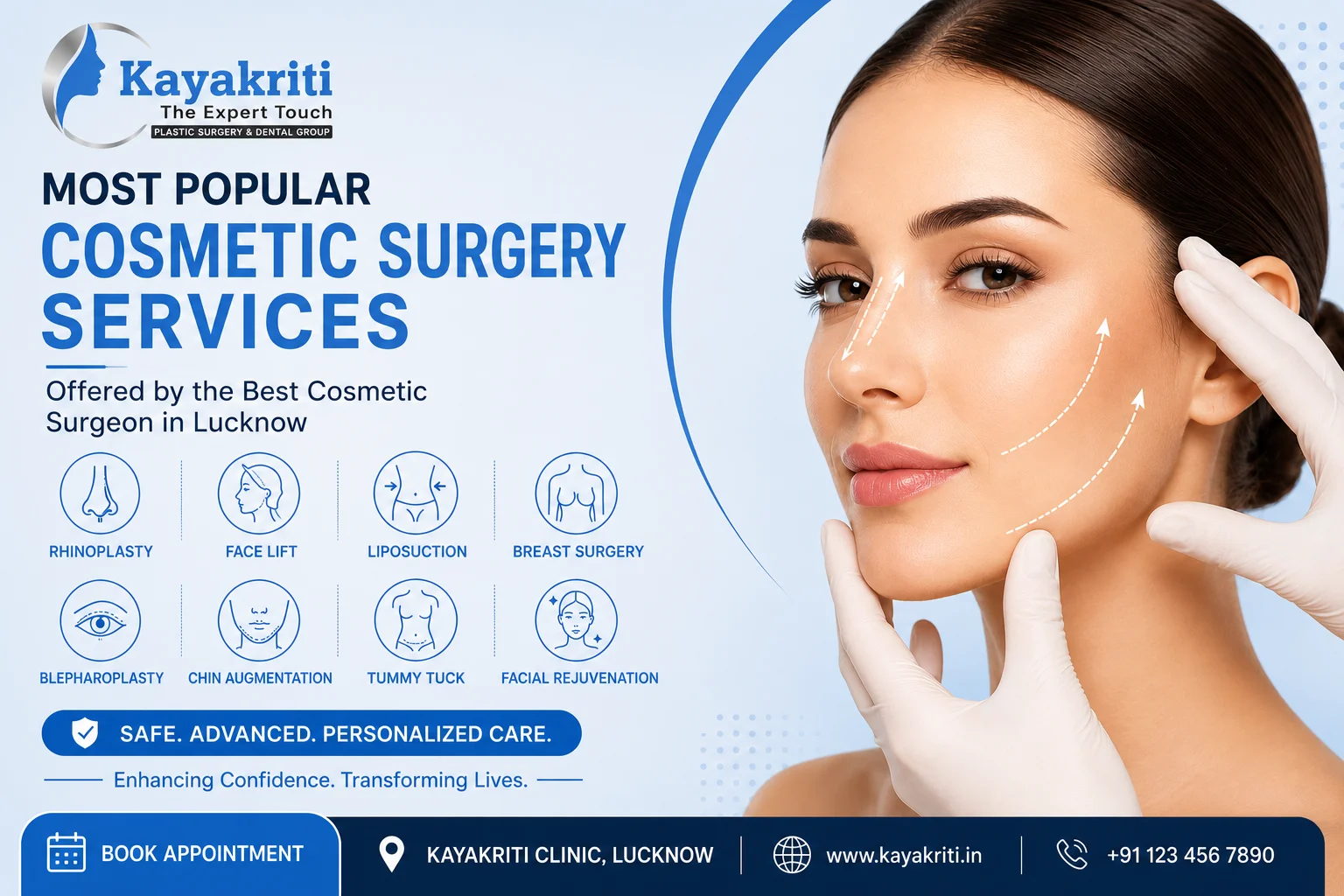 Most Popular Cosmetic Surgery Services Offered by the Best Cosmetic Surgeon in Lucknow